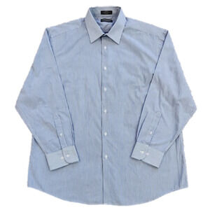 3/$20 John Bartlett Statements Blue Striped Button-Up Shirt